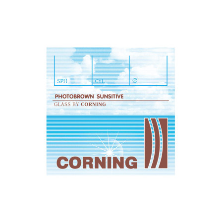 CORNING, Франція. Brown Мінеральна фотохромна лінза із заготовок CORNING, Франція. Brown Ind. 1,523 Ø70-65 (±4,5 / ±6,0)