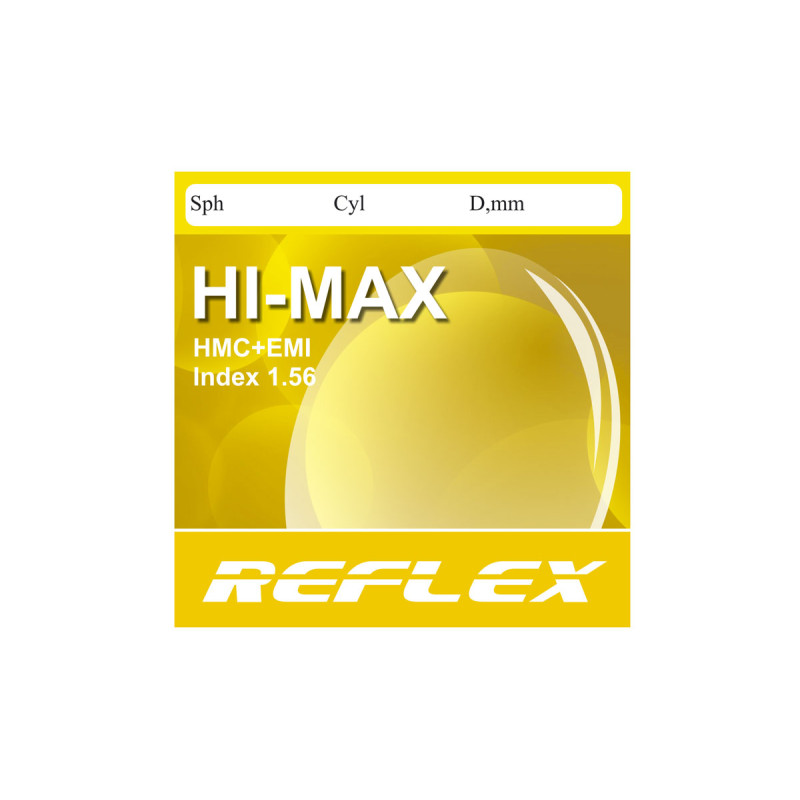 BIOMAX, REFLEX, NIKITA, CRYSTAL Полімерна лінза BIOMAX HI-MAX (зелений блік) Ind. 1,56 Ø70 (+0,0 / +6,0)
