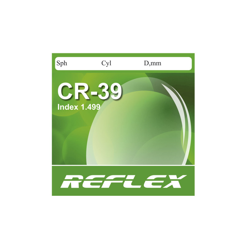 BIOMAX, BIOLIFE, REFLEX Полімерна лінза CR-39 без покриття. Ind. 1,49. Ø70 (±0,00 / ±6,00)