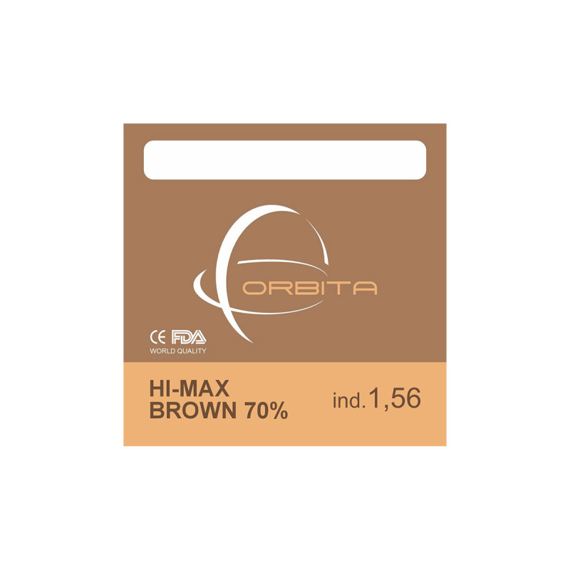 BIOMAX, ORBITA Полімерна лінза тонована 70% BIOMAX, ORBITA HI-MAX (корич.) Ind. 1,56 Ø80 (-0,0/-6,0)