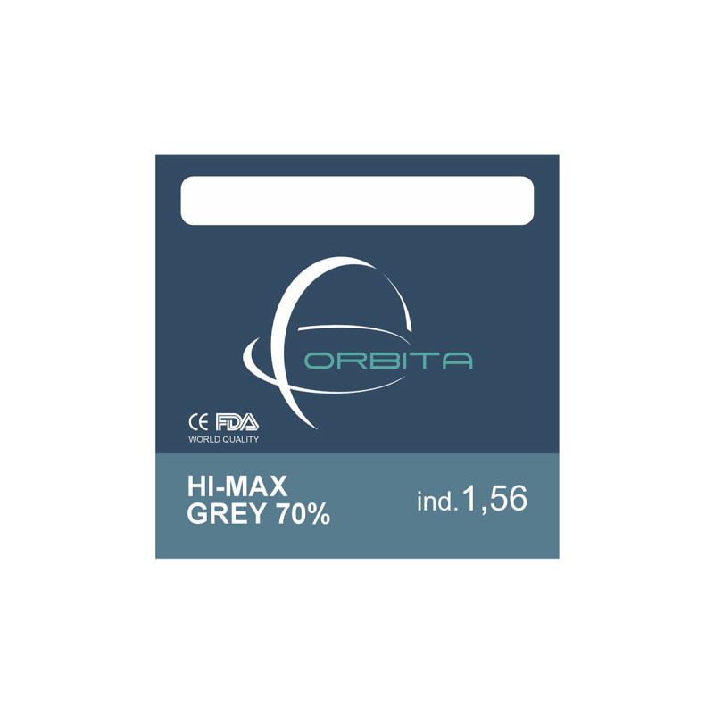 BIOMAX, ORBITA Полімерна лінза тонована 70% BIOMAX, ORBITA HI-MAX (сіра) Ind. 1,56 Ø80 (-0,0/-6,0)