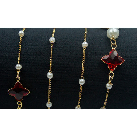 Ланцюжок для окулярів з червоною конюшиною 2525
